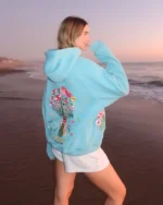 Dandy "Gift Giving" Oversized Lux Hoodie in Blue - Image 2