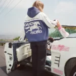 Dandy "Racing Heart" Oversized Lux Hoodie in Blue